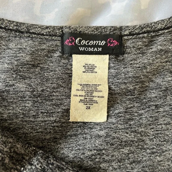 COCOMO Women’s Sleeveless shirt, Size 2X - Picture 2 of 6